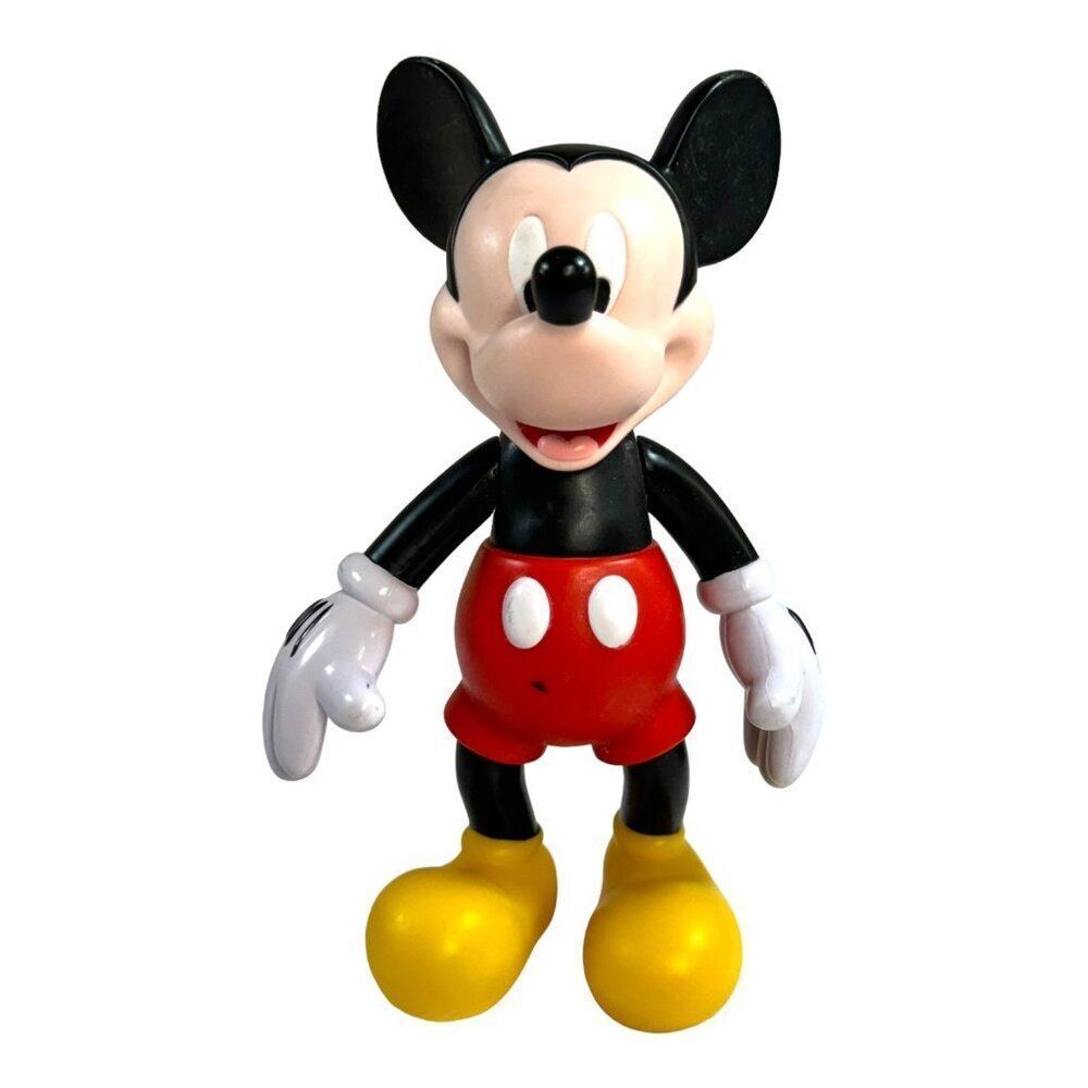 Disney Mickey Mouse 7" Collectible Figure Vintage Toy Poseable Head Rubber